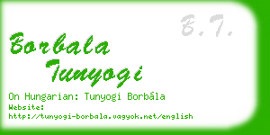 borbala tunyogi business card